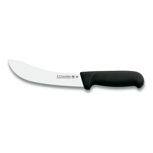 Cuchillo Despellejar 3 Claveles 18 Cm Acero Inoxidable Negro