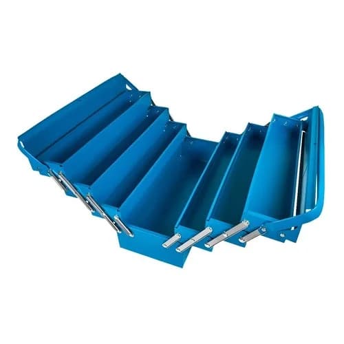 Caja de herramientas metálica Tramontina Master 7 compartimientos azul