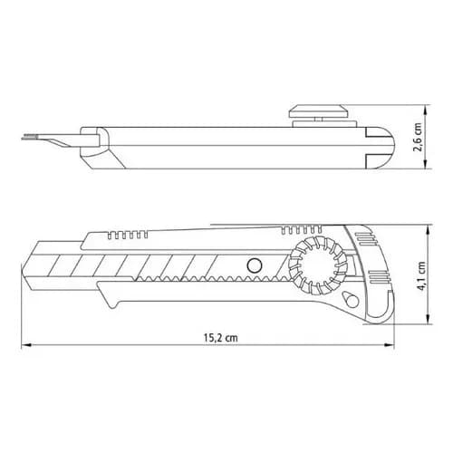 Cutter profesional con traba Tramontina Master 6 pulgadas y dos hojas de repuesto — imagen 4 de 6