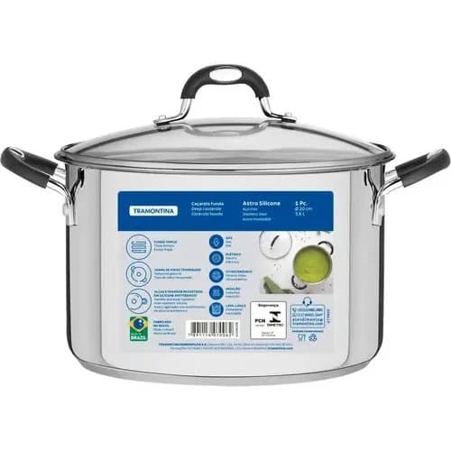 Cacerola Astro Tramontina Acero Inoxidable 20 Cm 3,6 L — imagen 5 de 5