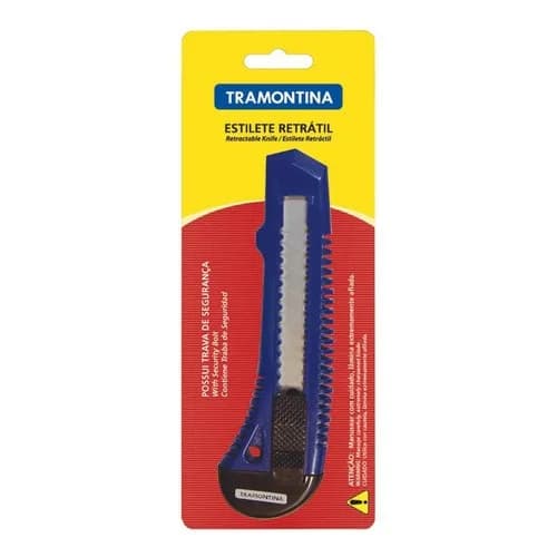 Cúter retráctil con traba de seguridad Tramontina 6 pulgadas — imagen 1 de 1