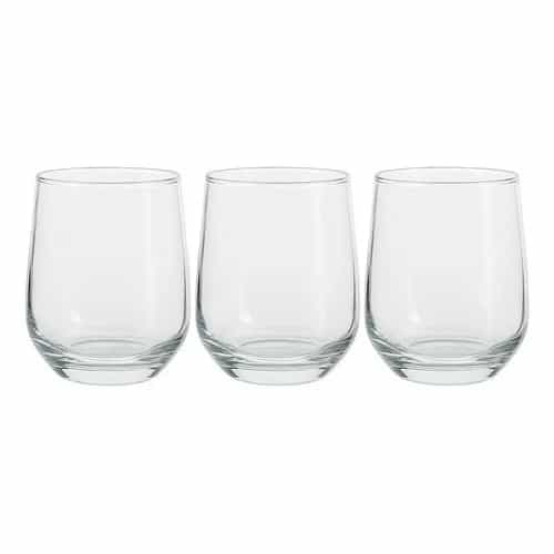 Vaso De Vidrio Línea Canva 365 Ml X3 Unidades