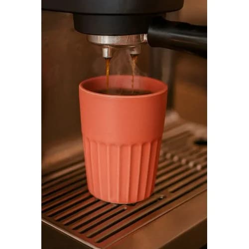 Vaso Para Café De Cerámica 300 Ml Verde / Coral — imagen 3 de 5