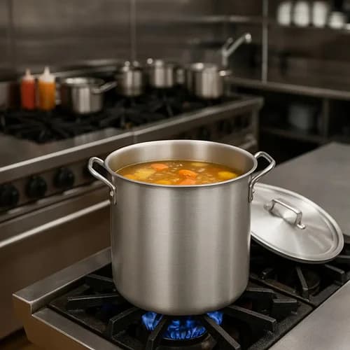 Olla De Aluminio Profesional Ramos 17 L Ø28 Cm Con Tapa — imagen 3 de 3