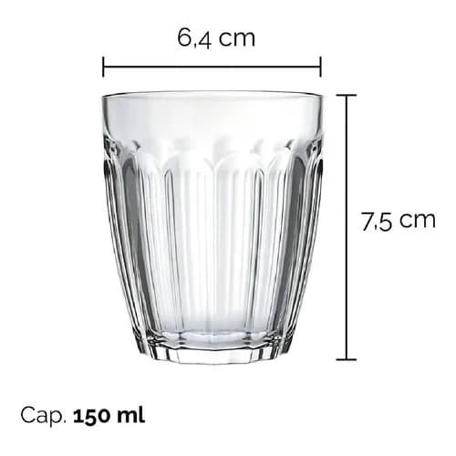 Set 24 Vasos Vidrio Barriquinha Nadir 150 Ml — imagen 7 de 7