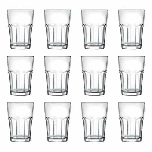 Set 12 Vasos Agua Vidrio Bristol Nadir 410 Ml