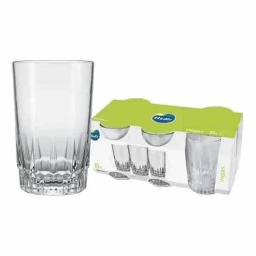 Set 6 Vasos Vidrio Vegas Nadir 240 Ml