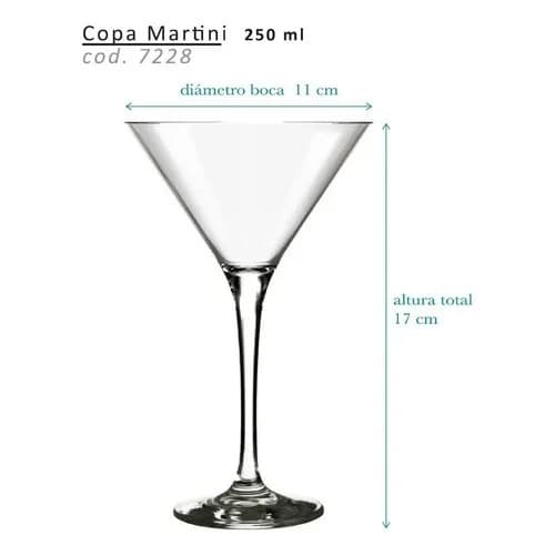 Copas Martini Nadir Windsor Vidrio 250 Ml Set X6 — imagen 5 de 7