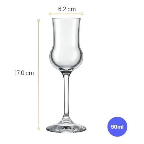 Copa Vidrio Nadir Alambic 90 Ml Para Cachaça X12 Unidades — imagen 3 de 4