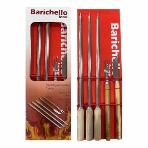 Set De Parrilla Barrichello Asado 5 Piezas Acero Inoxidable