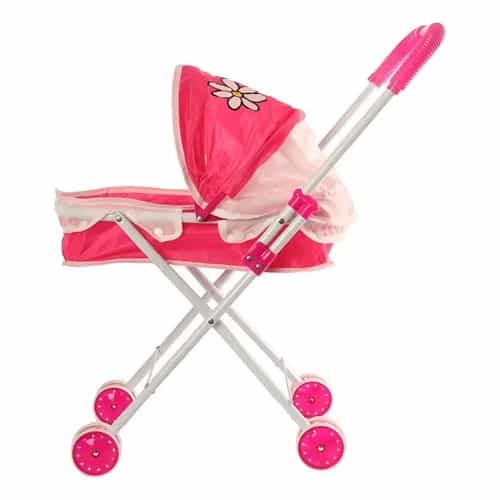 Coche Para Muñeca Cochecito Moisés 49 X 42 X 21 Cm Rosado