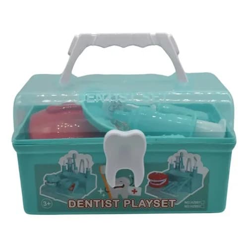 Set De Dentista Infantil Juguete 15 Piezas En Caja Rosado — imagen 4 de 4
