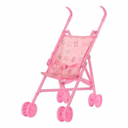 Coche Para Muñeca Cochecito 30 X 42 X 17 Cm Rosado