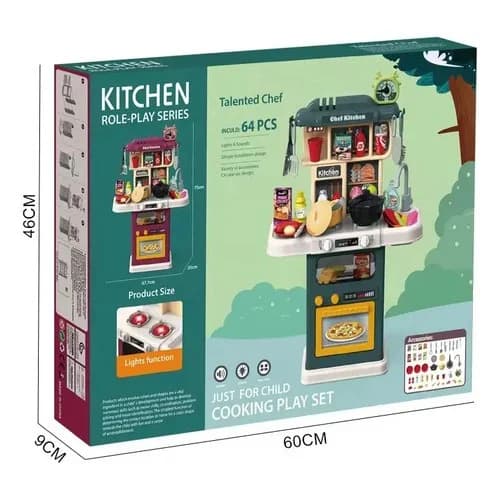 Cocina Infantil Juguete Con Luz Y Sonido 64 Piezas — imagen 5 de 5