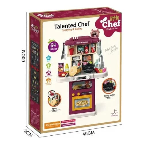 Cocina Infantil Juguete Con Luz Y Sonido 64 Piezas — imagen 3 de 5
