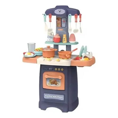 Juego De Cocina Infantil Juguete Con Luz Y Sonido 29 Piezas Azul — imagen 3 de 3