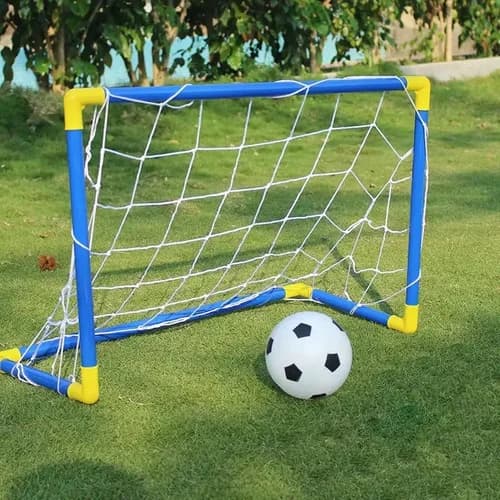 Arco De Fútbol Encastrable Con Red 79 X 50 X 43 Cm Azul — imagen 2 de 2