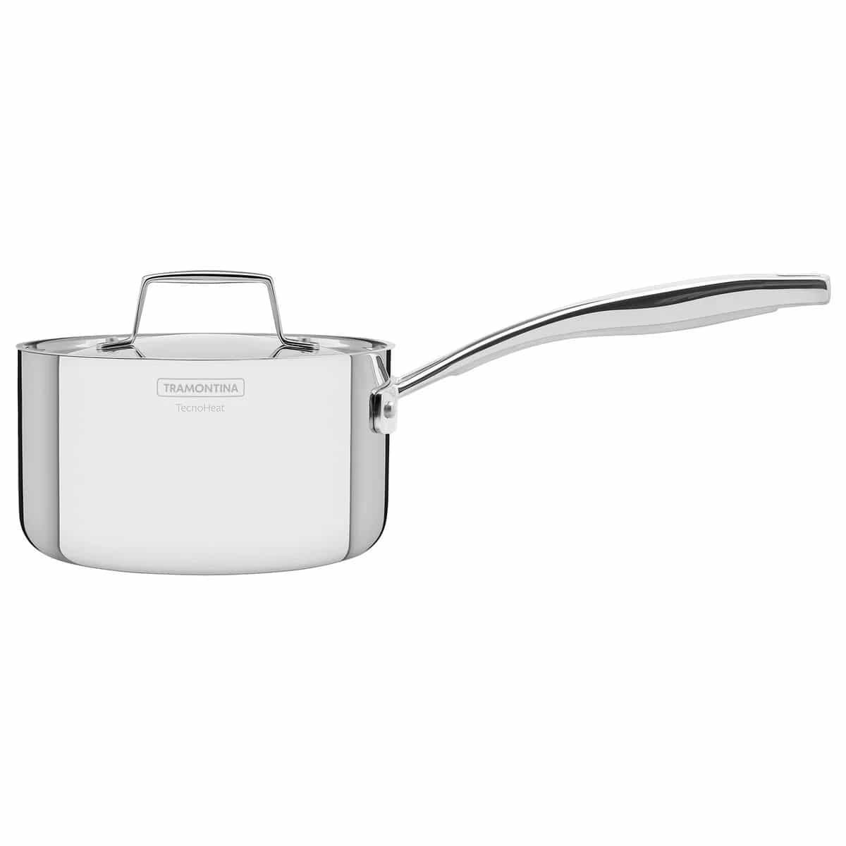Olla Tramontina Grano Triple Fondo 20 cm 3,1 L Acero Inoxidable 18/10 con Tapa — Apta Inducción