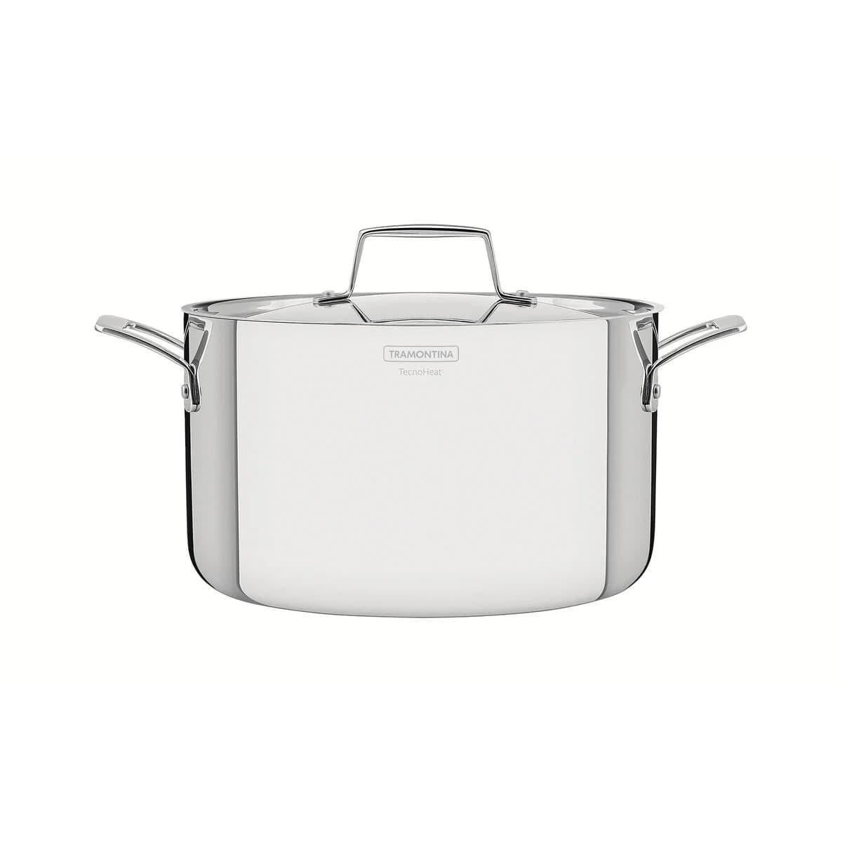 Cacerola Tramontina Grano Honda Triple Fondo 20 cm 3,8 L Acero Inoxidable con Tapa y Asas — Apta Inducción — imagen 1 de 8