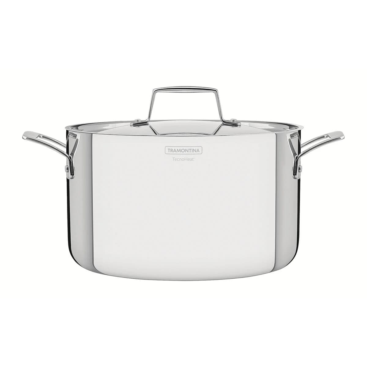 Cacerola Honda Tramontina Grano Triple Fondo 24 cm 5,8 L Acero Inoxidable con Tapa — Apta Inducción — imagen 1 de 8