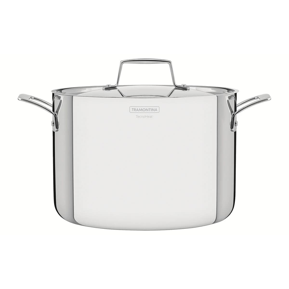 Olla Alta Tramontina Grano Cuerpo Triple 24 cm 7,7 L Acero Inoxidable con Tapa y Asas — Apta Inducción — imagen 1 de 4