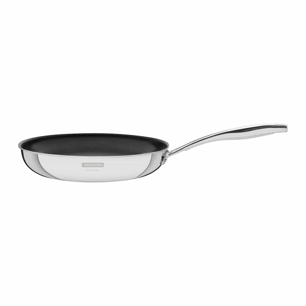 Sartén Tramontina Grano Triple Fondo Antiadherente 26 cm 2,2 L Acero Inoxidable — Apta Inducción