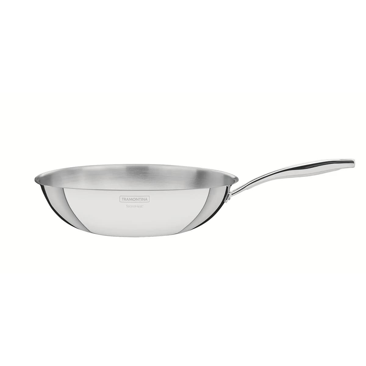 Wok Tramontina Grano Cuerpo Triple 28 cm 3,4 L Acero Inoxidable 18/10 — Apto Inducción — imagen 1 de 8