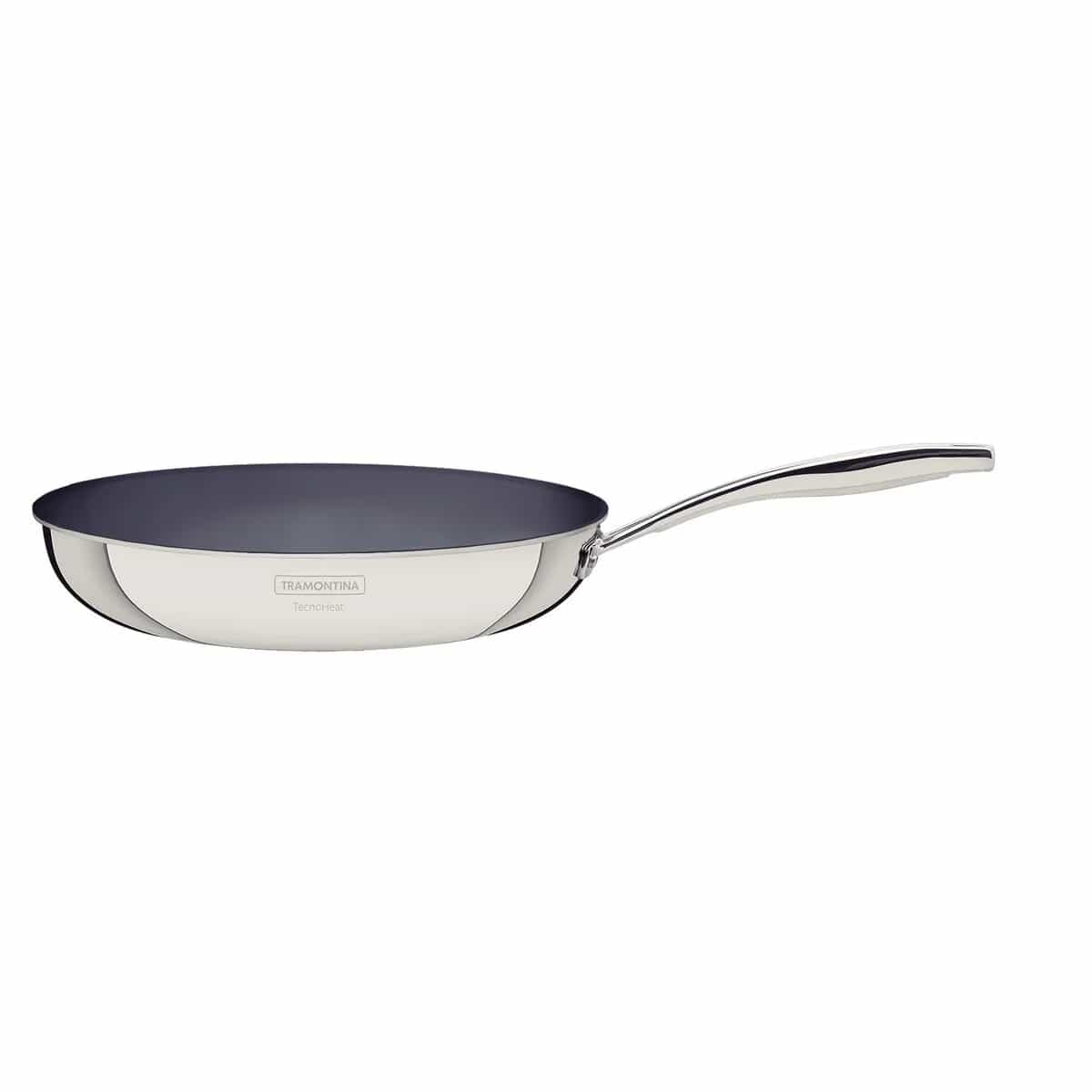 Sartén Tramontina Grano Triple Fondo 30 cm 3,4 L Acero Inoxidable 18/10 con Revestimiento Cerámico — Apto Inducción