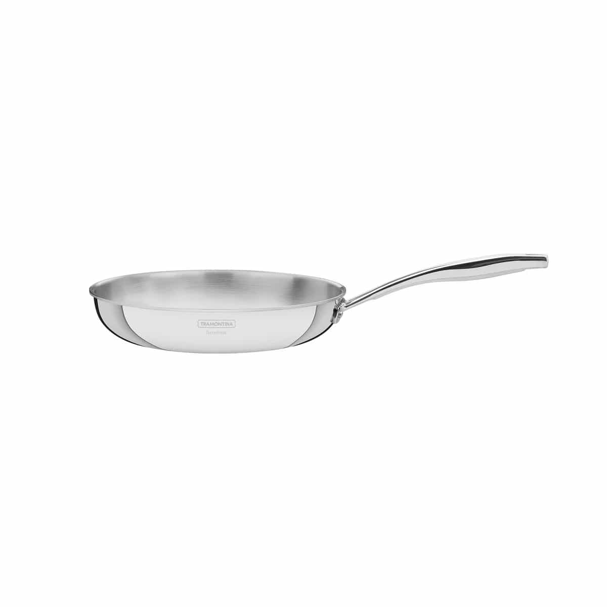 Sartén Tramontina Grano Triple Fondo 24 cm 1,8 L Acero Inoxidable 18/10 — Apta Inducción